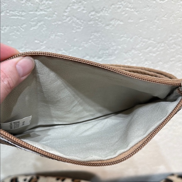 Leopard Print Faux Hair Tote, Travel or Makeup Bag, and Pouch Set - Picture 11 of 12